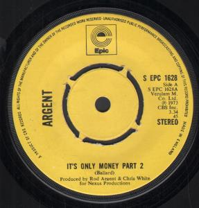 Argent - It's Only Money Part 2 - 7 Inch