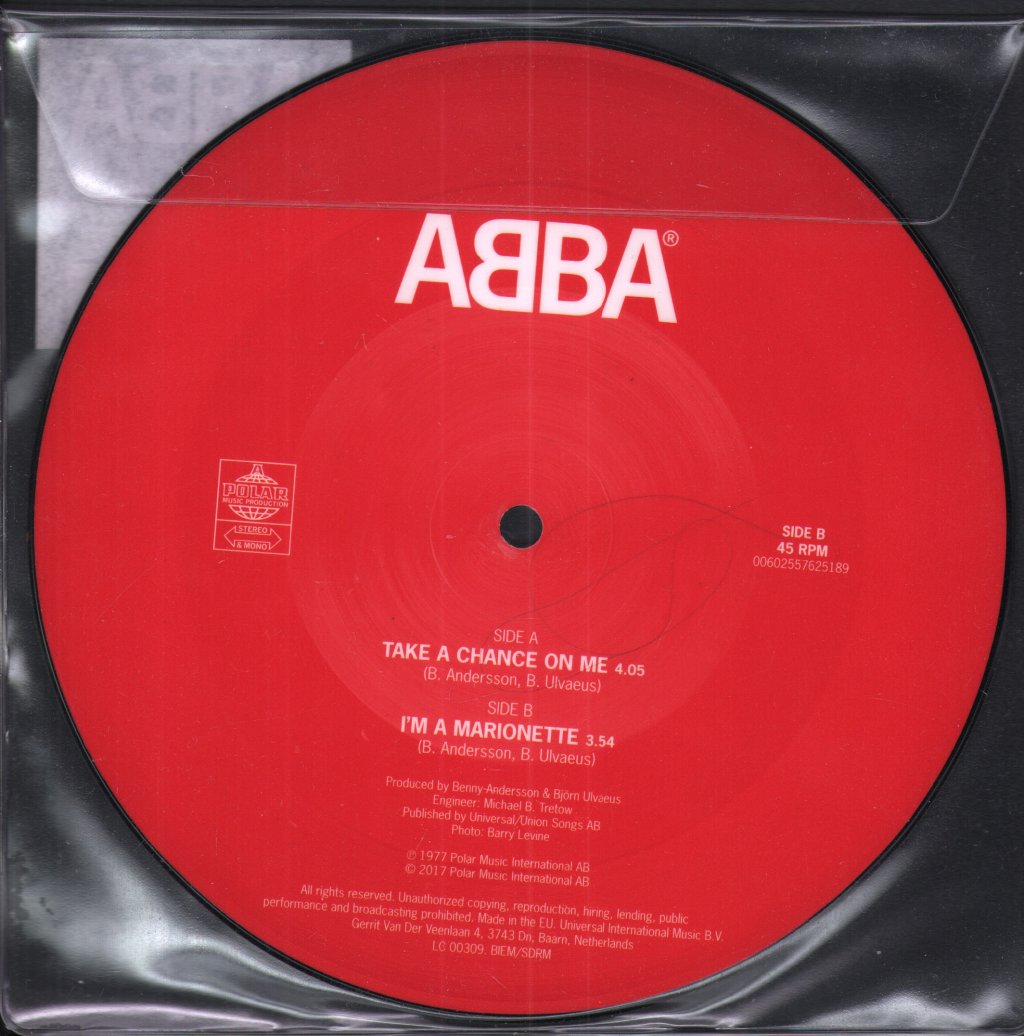 ABBA - Take A Chance On Me / I'm A Marionette - 7 Inch