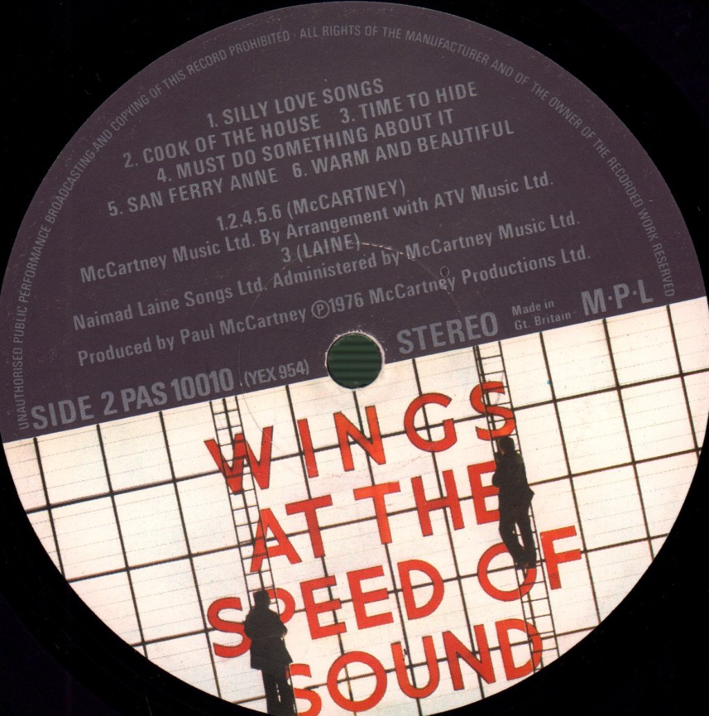 Wings - At The Speed Of Sound - Lp