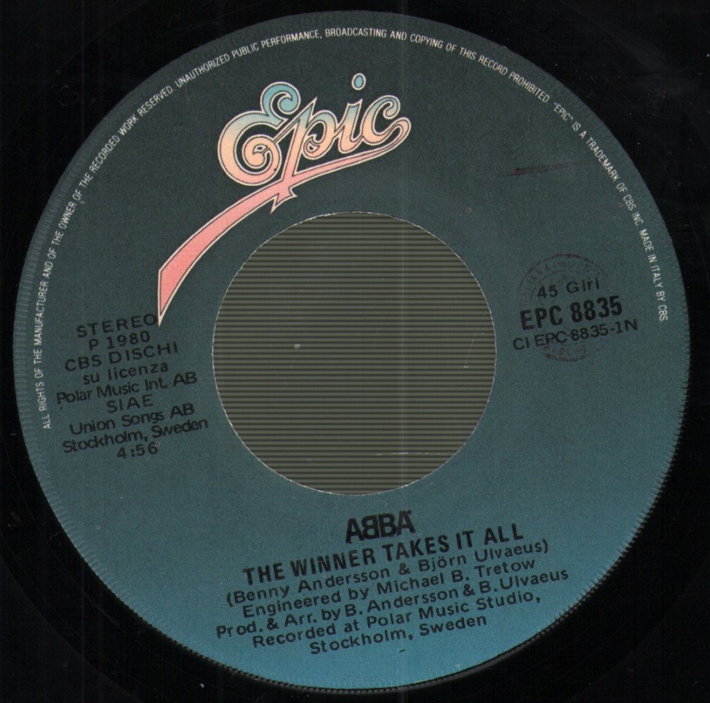 ABBA - Winner Takes It All / Elaine - 7 Inch