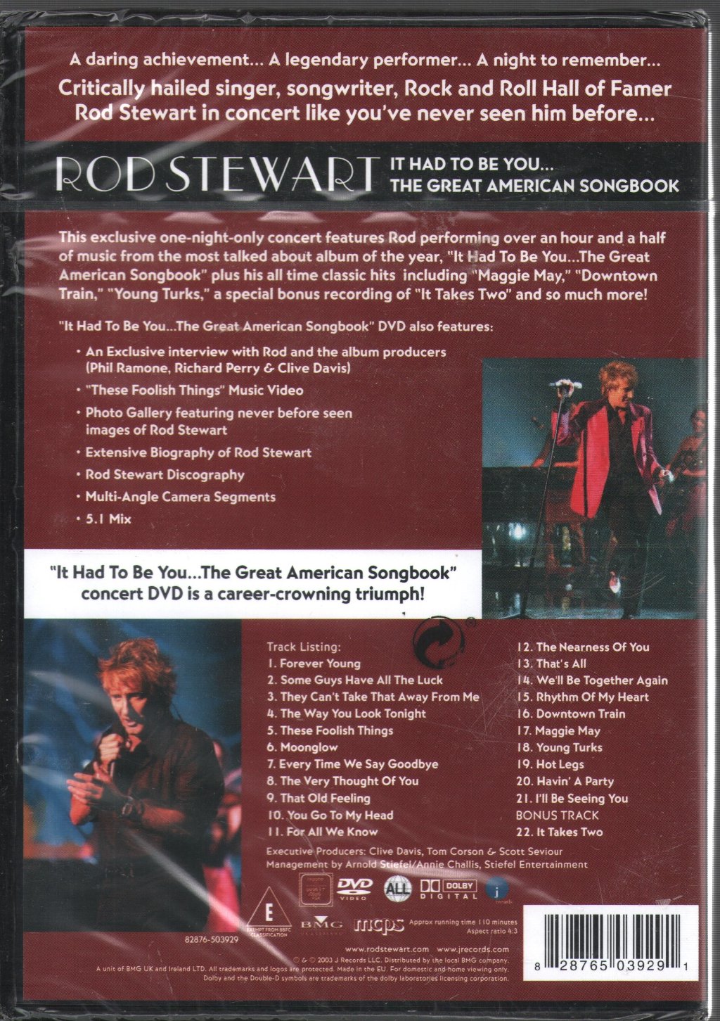 Rod Stewart - It Had  To Be You... The Great American Songbook - Dvd