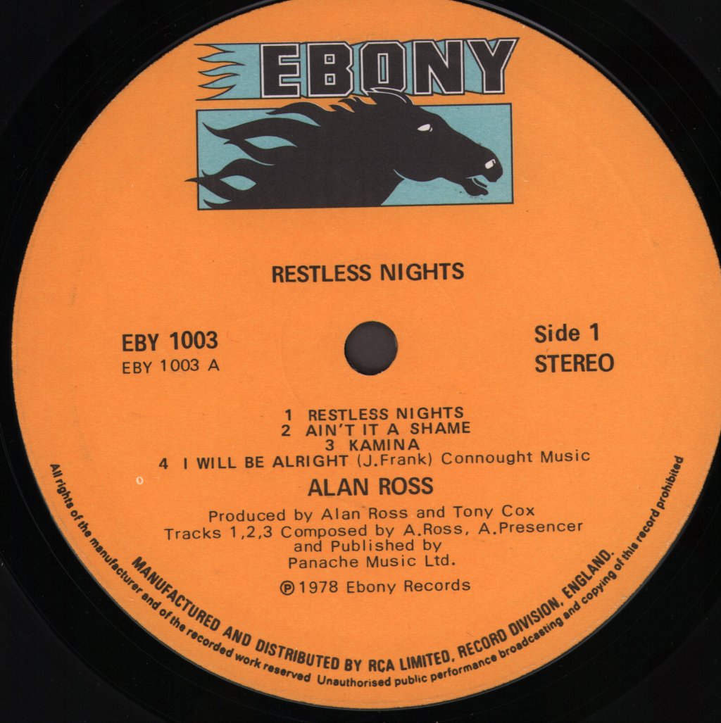 Alan Ross Band - Restless Nights - Lp