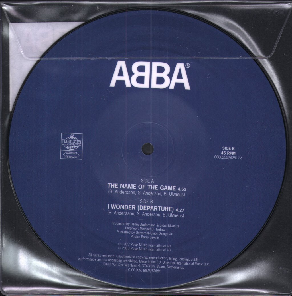 ABBA - Name Of The Game / I Wonder (Departure) - 7 Inch