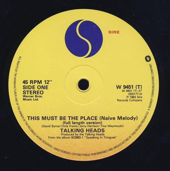 Talking Heads - This Must Be The Place - Double 12 Inch