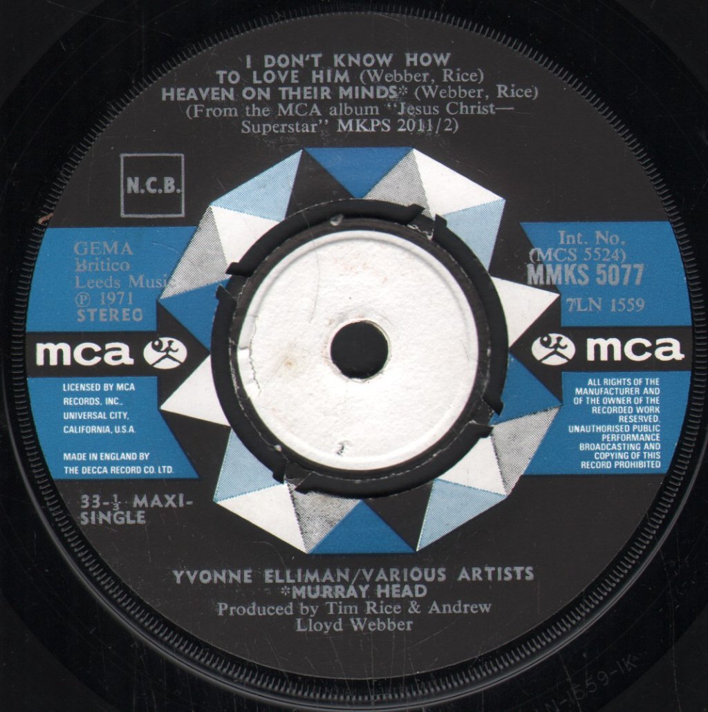 Yvonne Elliman/Murray Head With The Trinidad Singers - Everything's Alright - 7 Inch