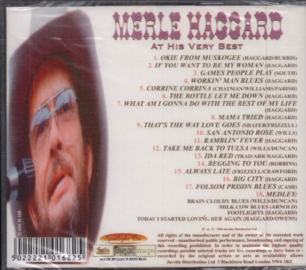 Merle Haggard - At His Very Best - Cd