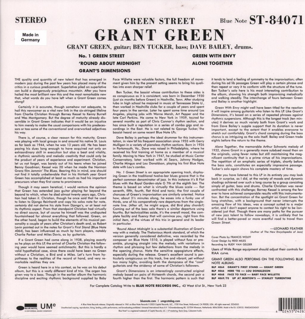 Grant Green - Green Street - Lp