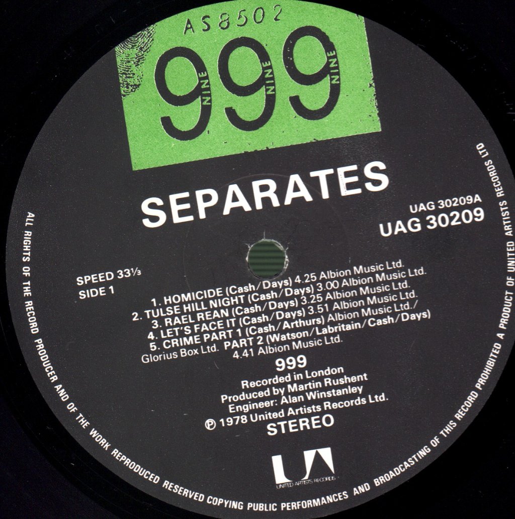 999 - Separates - Lp