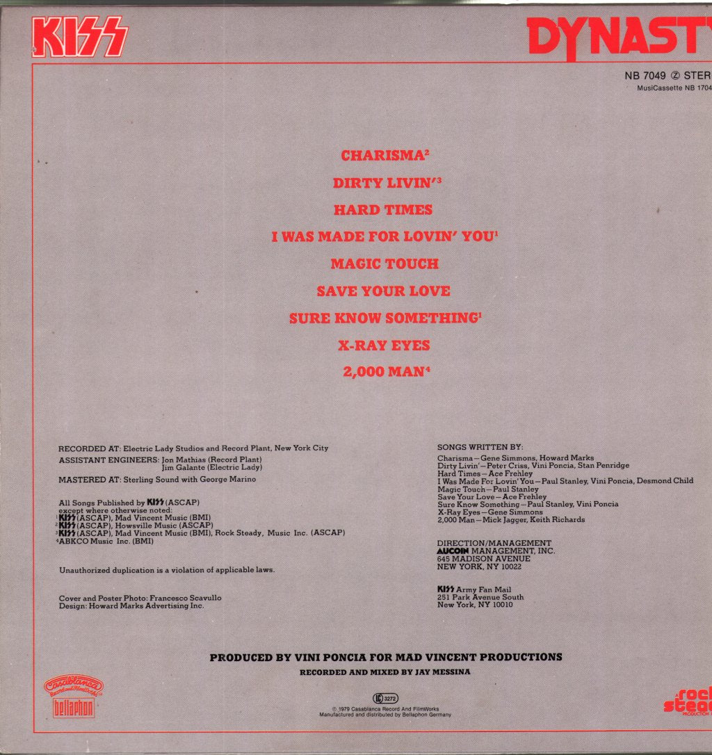 Kiss - Dynasty - Lp