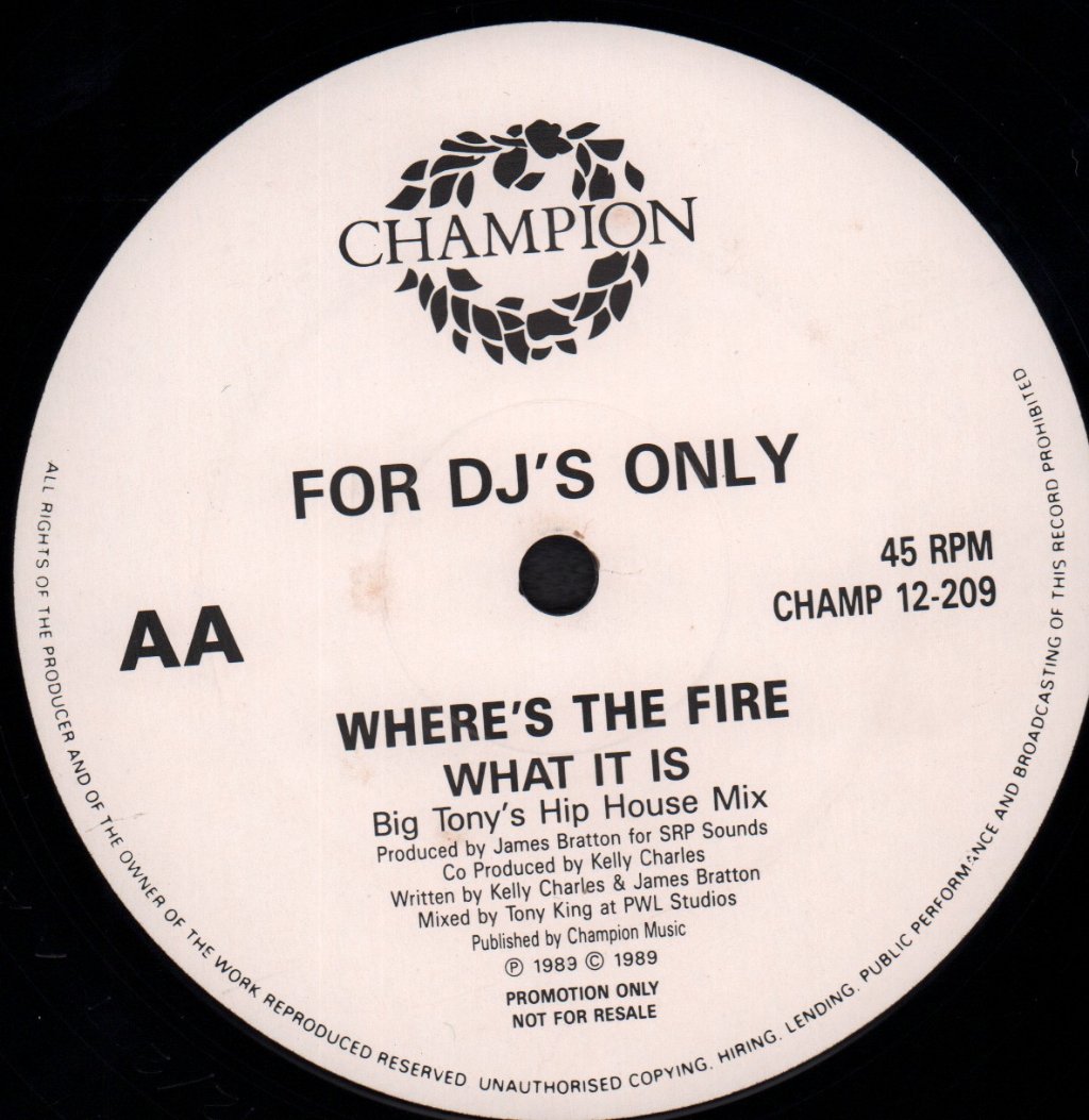 Where's The Fire - What It Is - 12 Inch