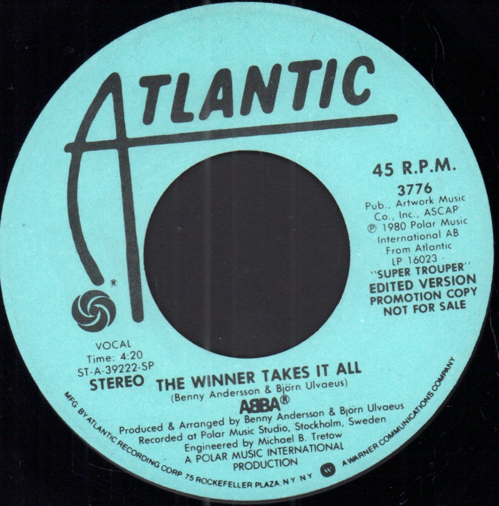 ABBA - Winner Takes It All - 7 Inch