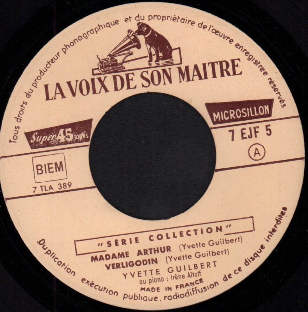 Yvette Guilbert - Le Fiacre - 7 Inch