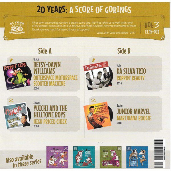 Various Artists - 20 Years: A Score Of Gorings Vol.3 - 7 Inch