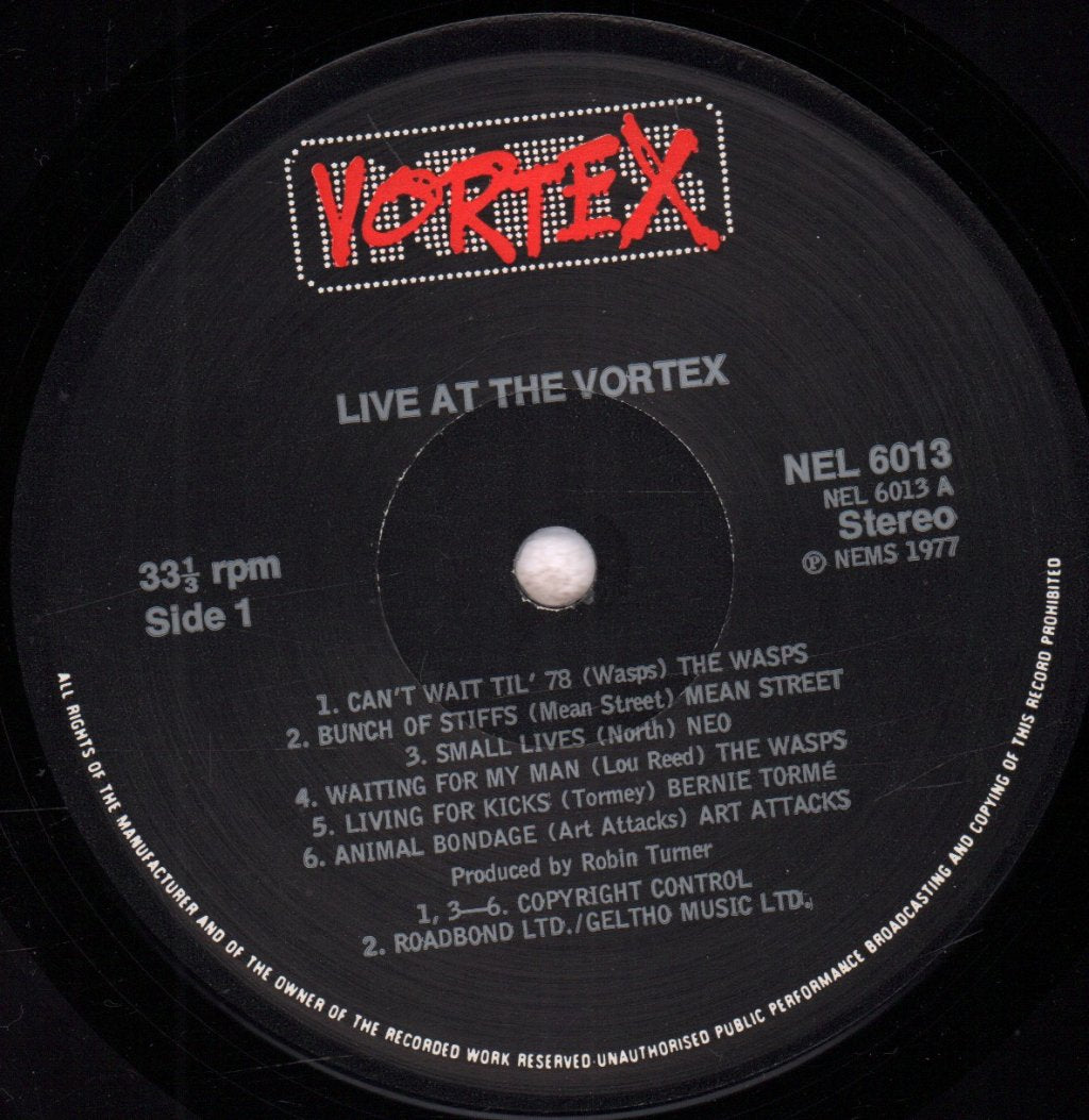 Various Artists - Live at the Vortex - Volume One - Lp