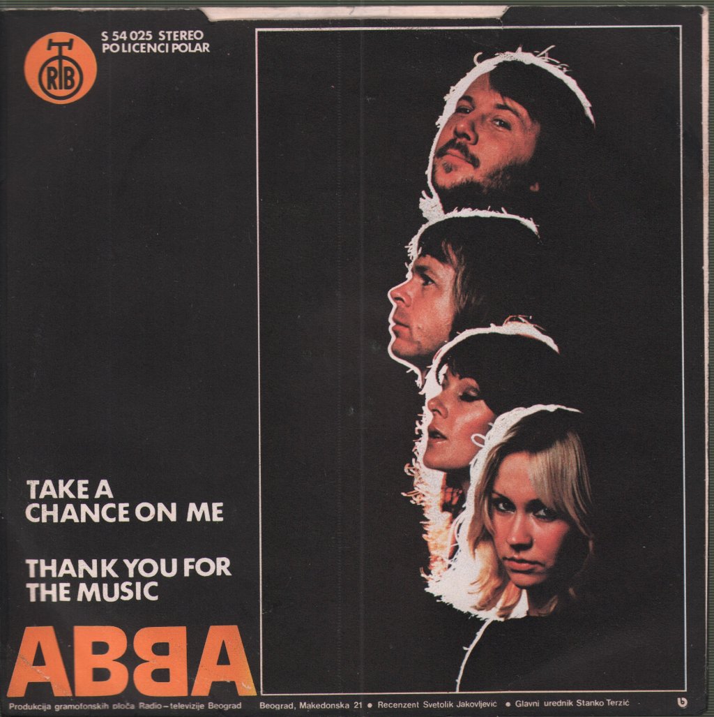 ABBA - Take A Chance On Me / Thank You For The Music - 7 Inch