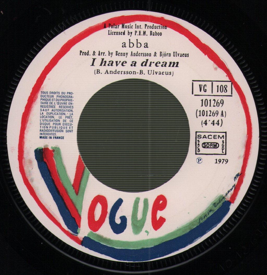 ABBA - I Have A Dream - 7 Inch