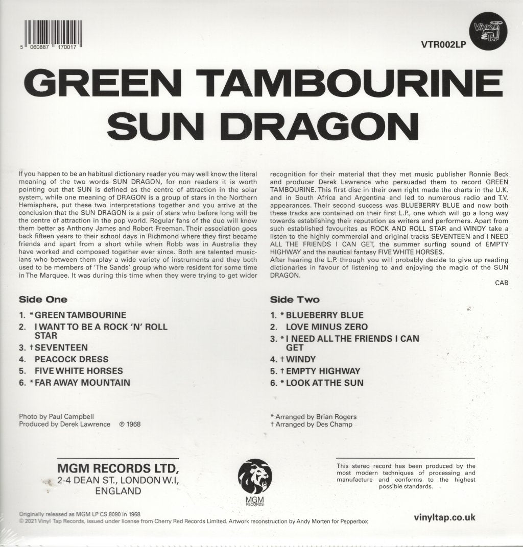 Sun Dragon - Green Tambourine - Lp