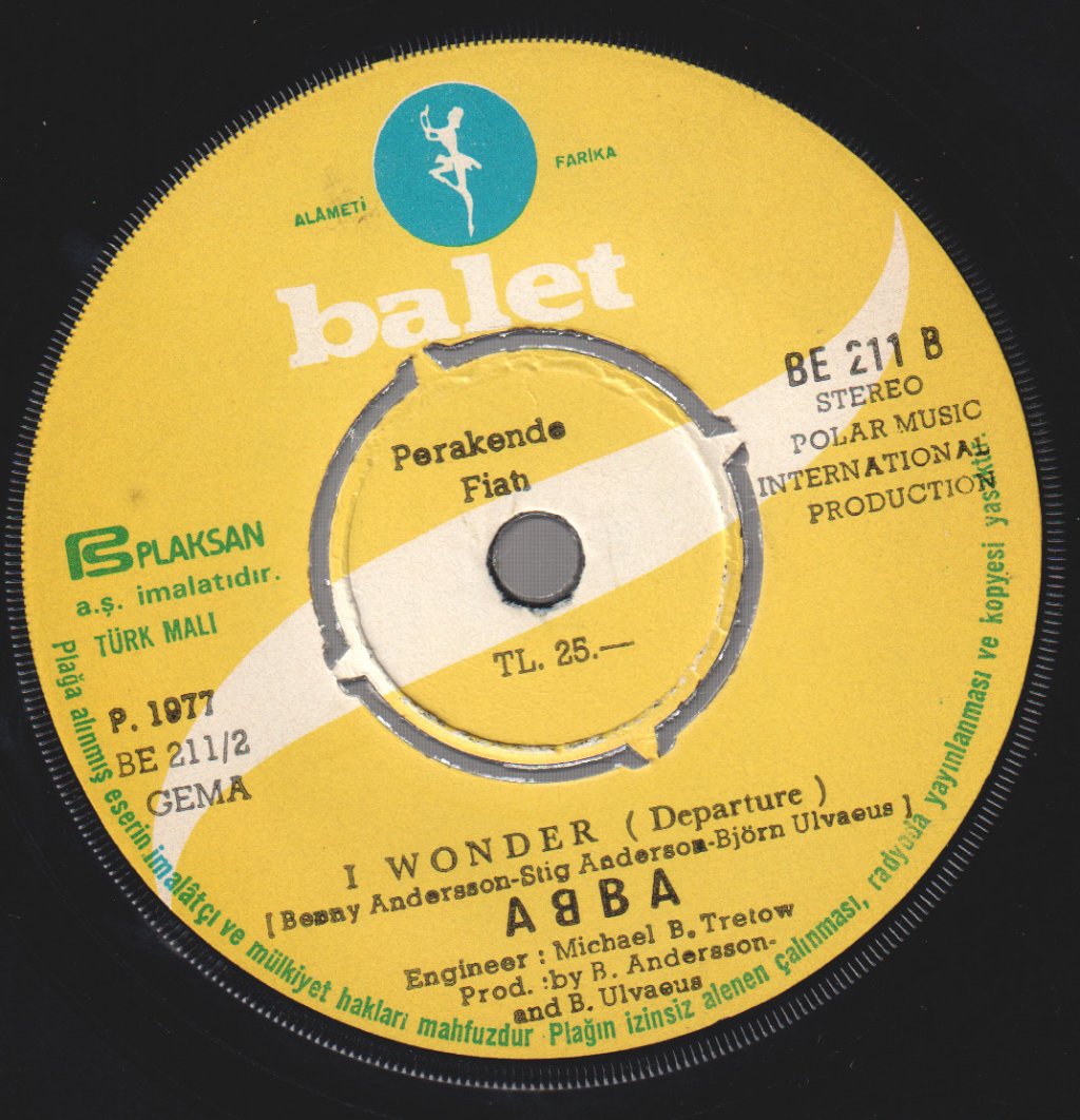 ABBA - Name Of The Game / I Wonder (Departure) - 7 Inch