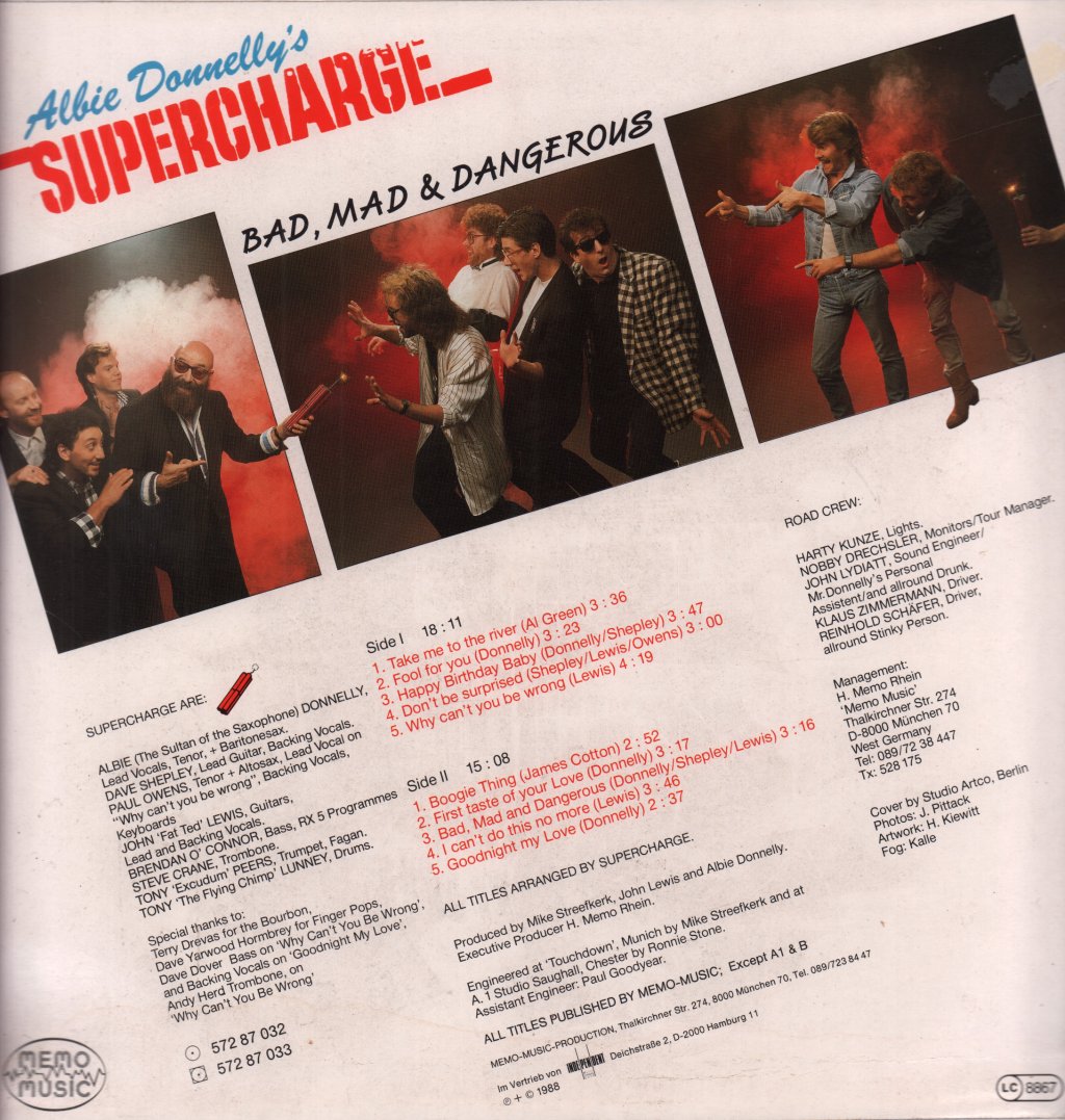 Albie Donnelly's Supercharge - Bad Mad And Dangerous - Lp