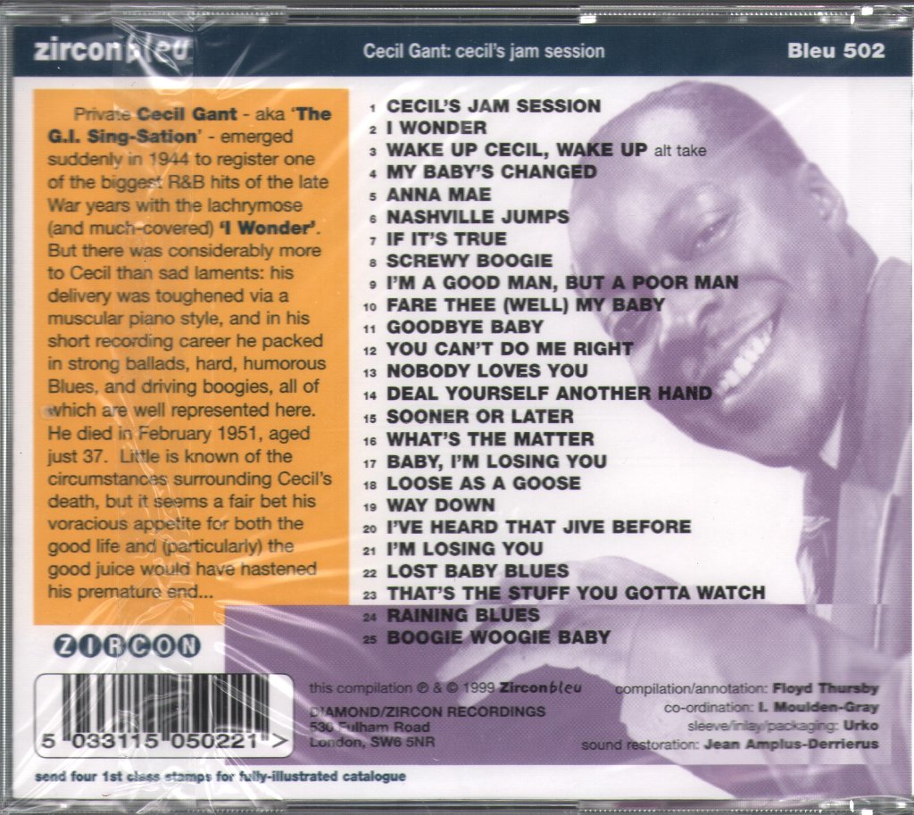 Cecil Gant - Cecil's Jam Session - Cd