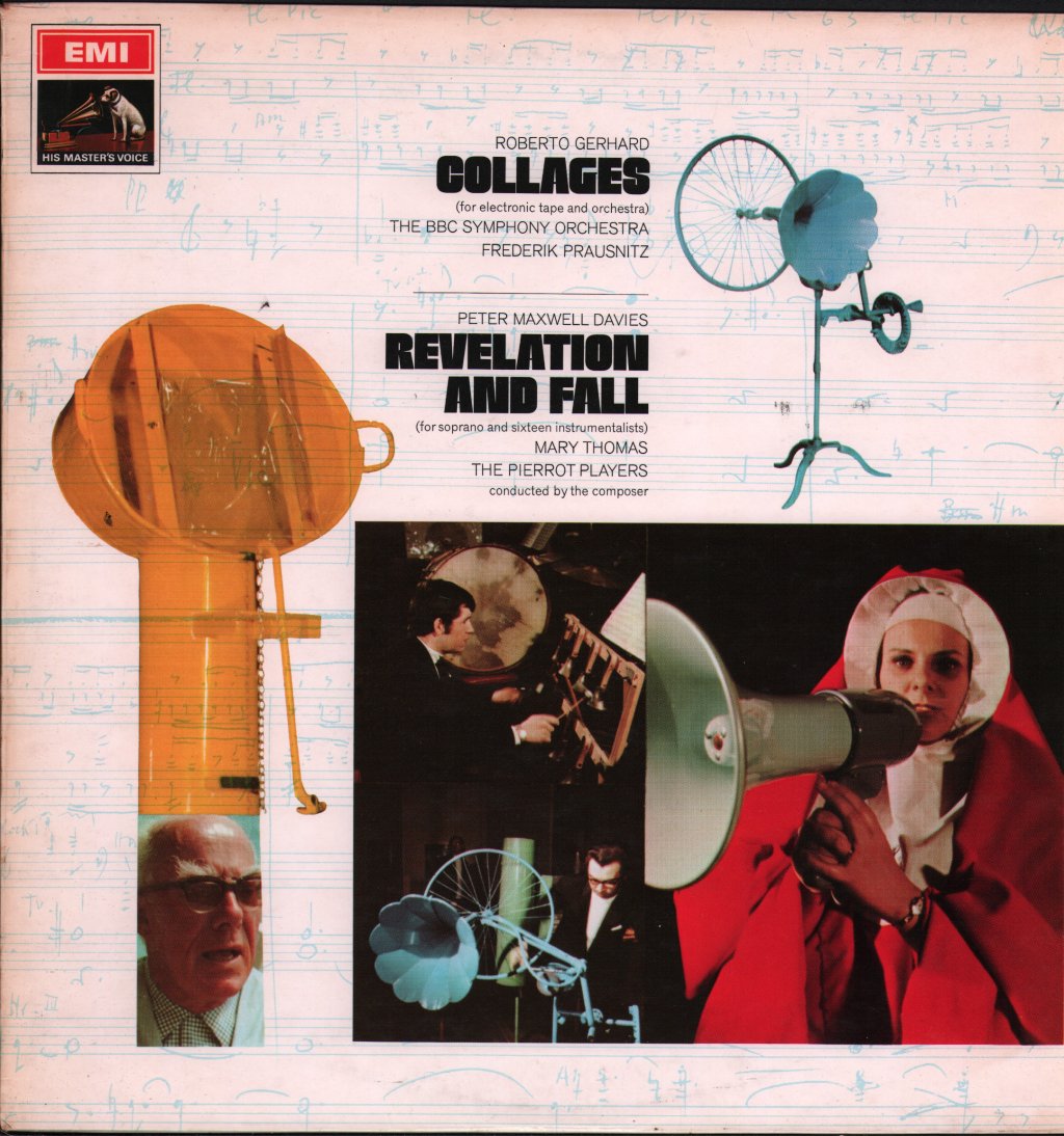 BBC Symphony Orchestra / Frederik Prausnitz / Mary Thomas / Pierrot Players - Roberto Gerhard - Collages (Symphony No. 3) /  Peter Maxwell Davies - Revelation And Fall - Lp