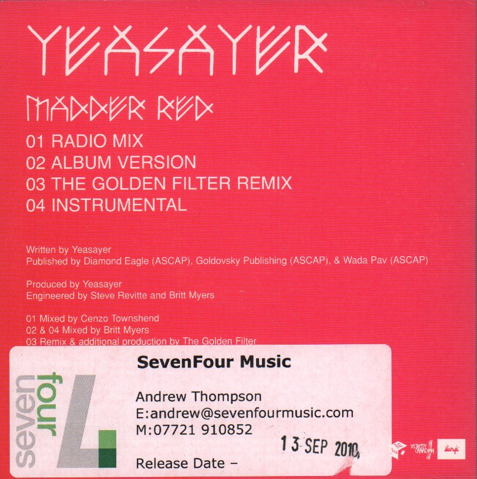 Yeasayer - Madder Red - Cd