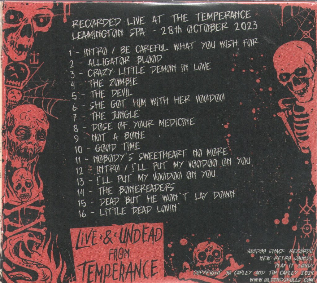 Jo Carley & The Old Dry Skulls - Live & Undead From Temperance - Cd