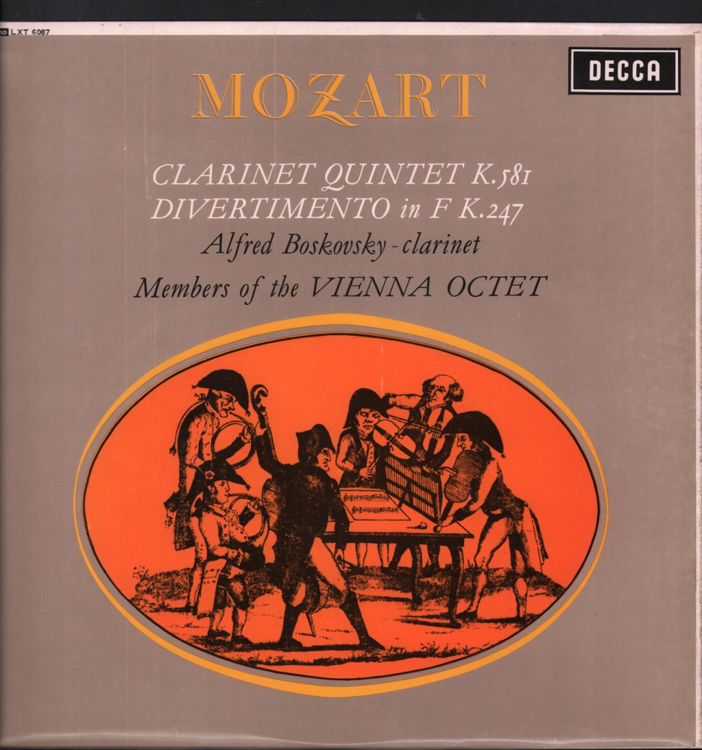 Alfred Boskovsky / Members Of The Vienna Octet - Mozart - Clarinet Quintet K. 581 / Divertimento In F K. 247 - Lp