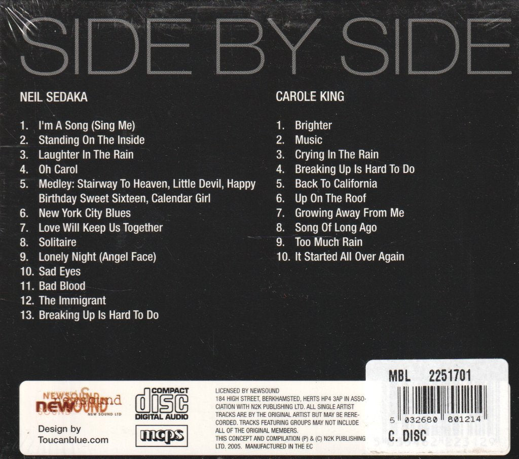 Neil Sedaka And Carole King - Side By Side - Cd