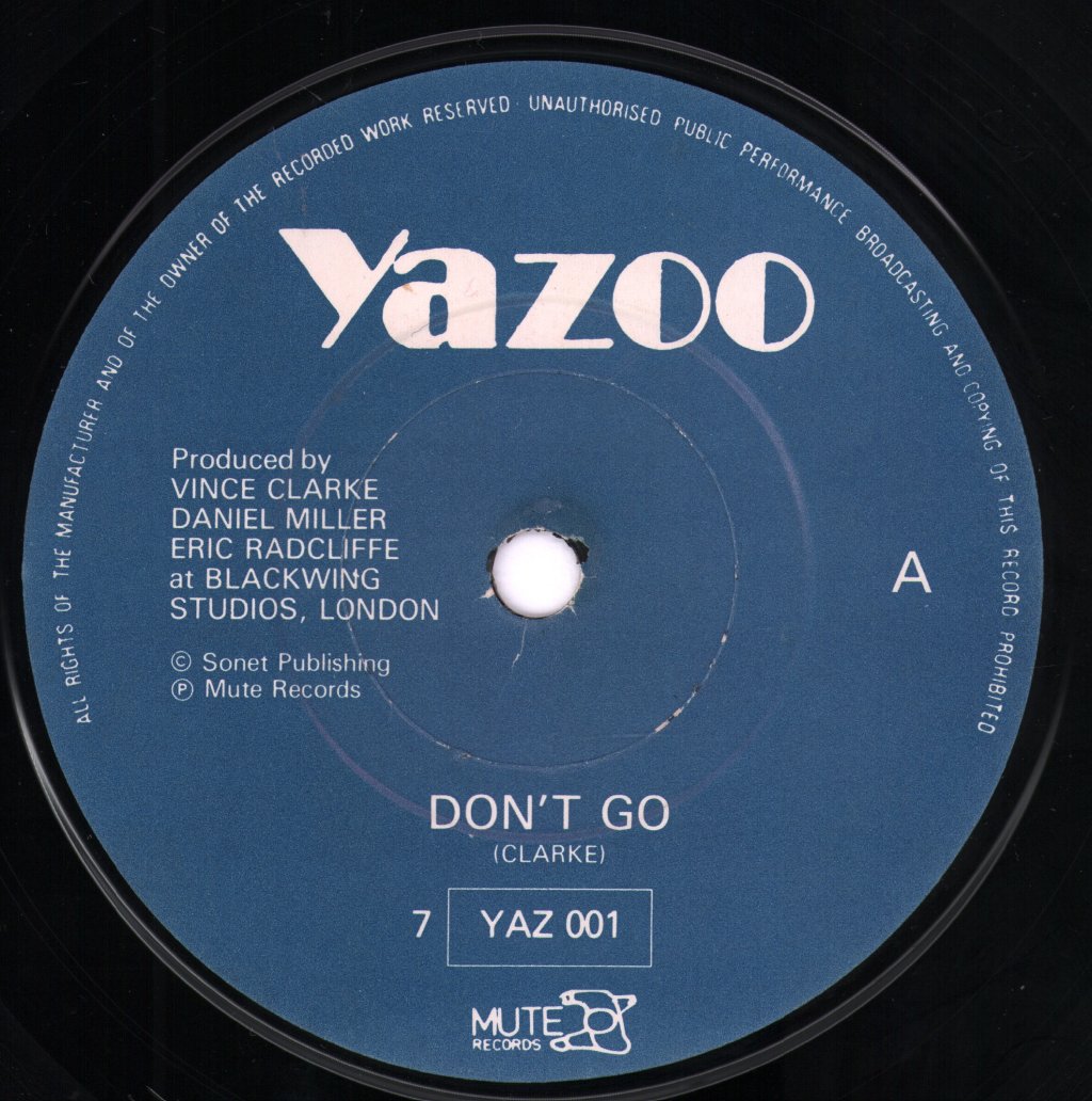 Yazoo - Don't Go - 7 Inch