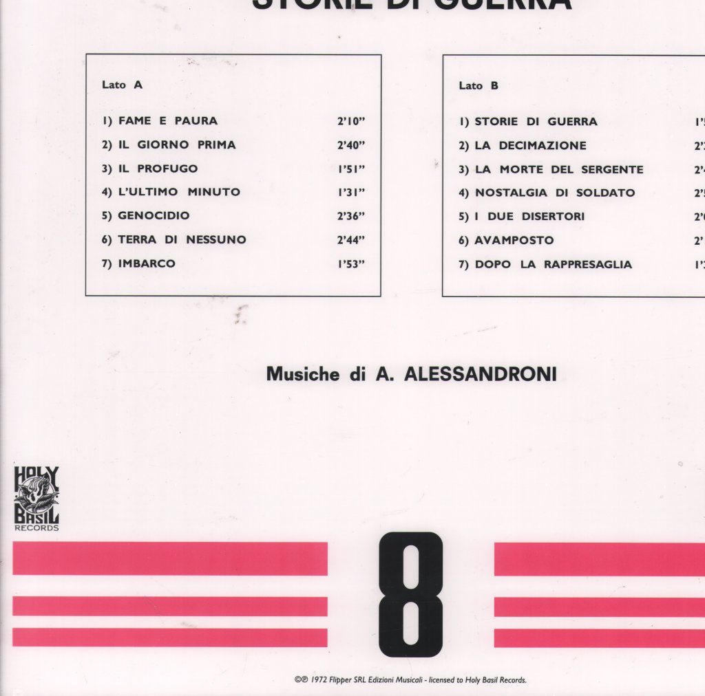 Alessandro Alessandroni - Storie Di Guerra - Lp