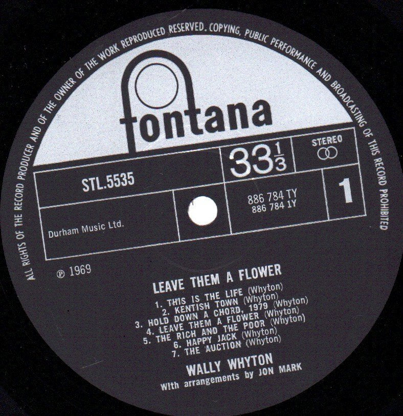 Wally Whyton - Leave Them A Flower - Lp