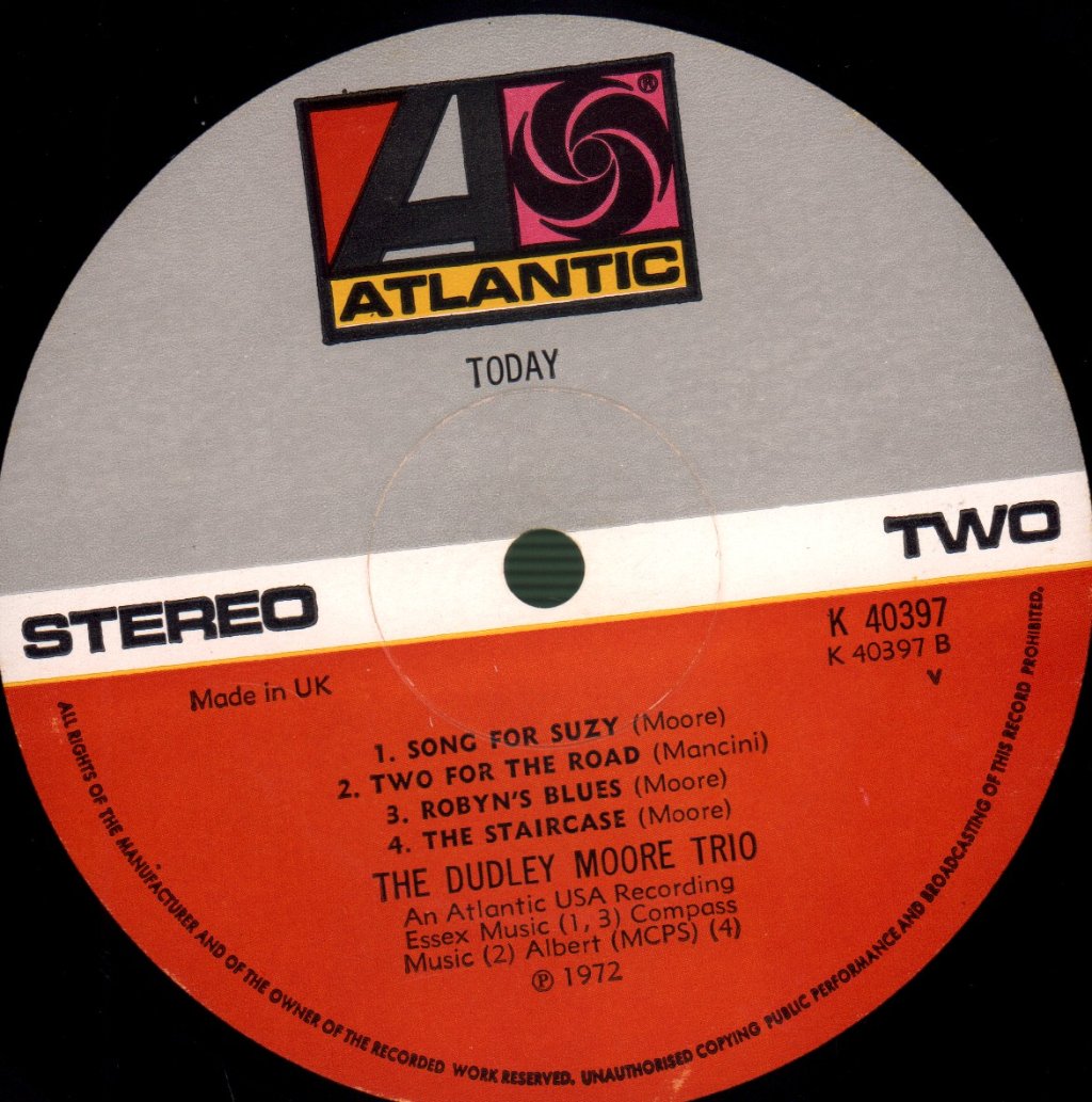 Dudley Moore Trio - Today - Lp