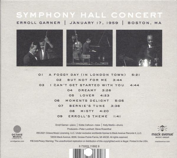 Erroll Garner - Symphony Hall Concert - Cd