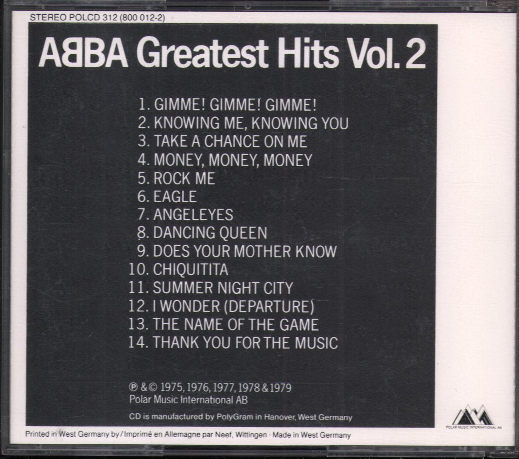 ABBA - Greatest Hits Vol. 2 - Cd