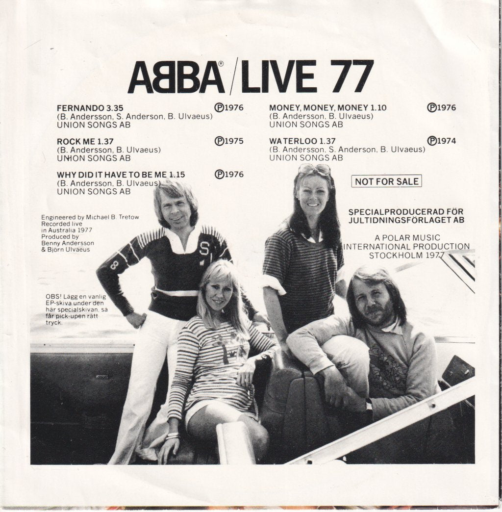 ABBA - Live 77 - 7 Inch