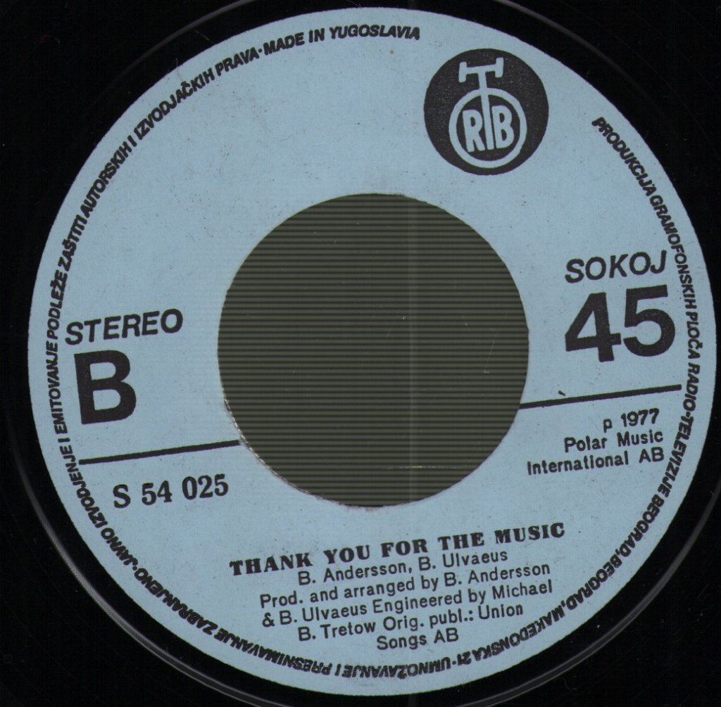 ABBA - Take A Chance On Me / Thank You For The Music - 7 Inch