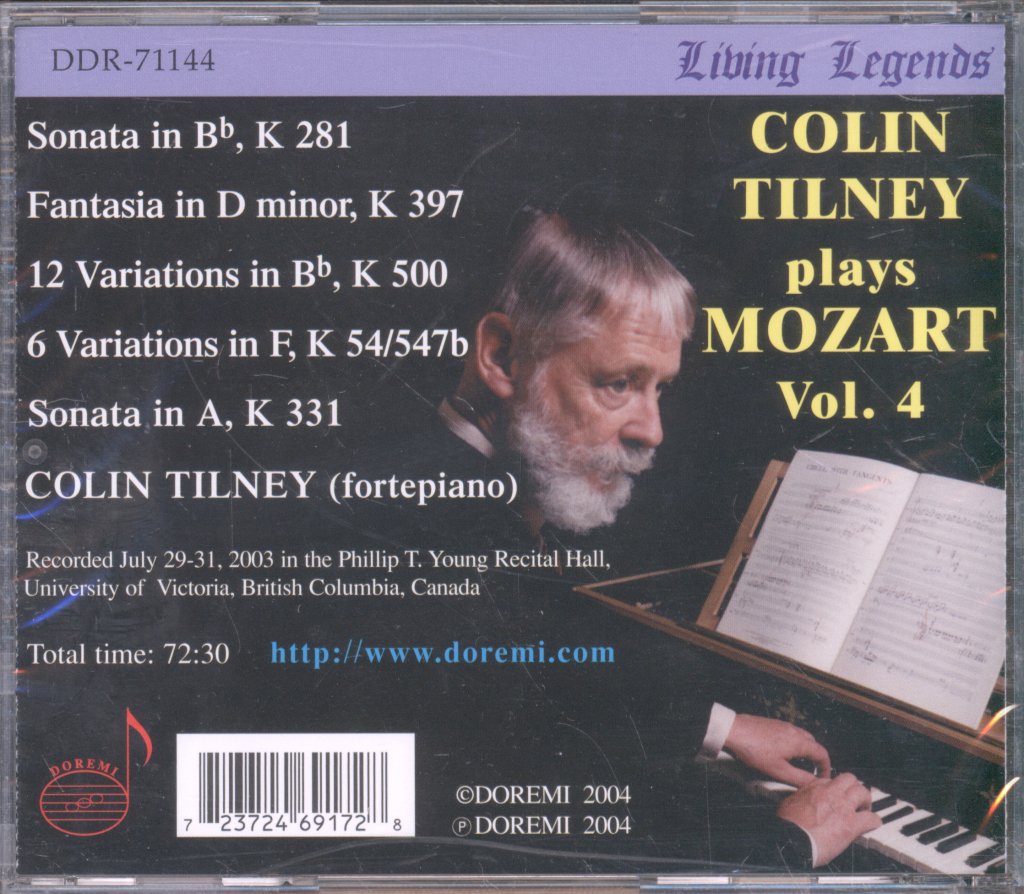 Colin Tilney - Plays Mozart Vol 4 - Cd