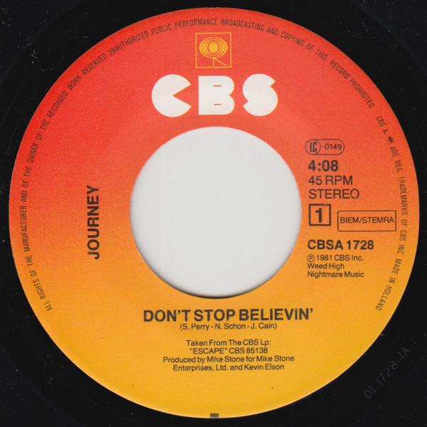 Journey - Don't Stop Believing - 7 Inch