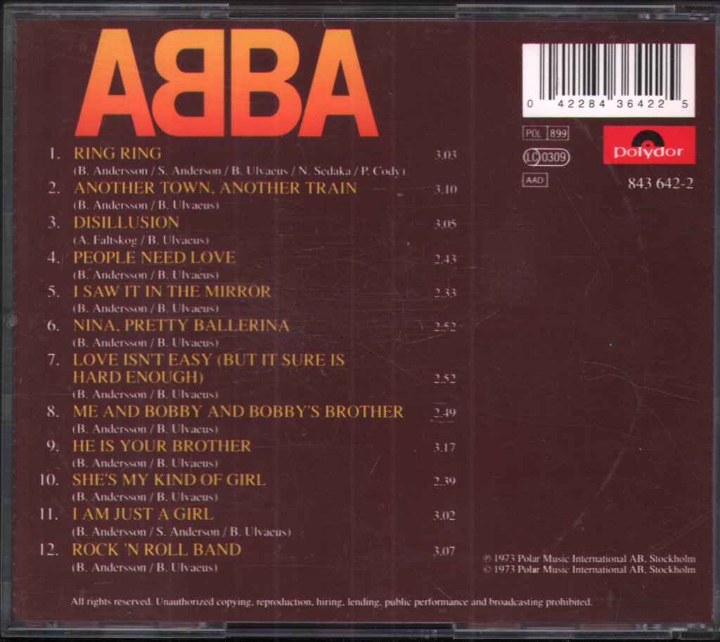 ABBA - Ring Ring - Cd