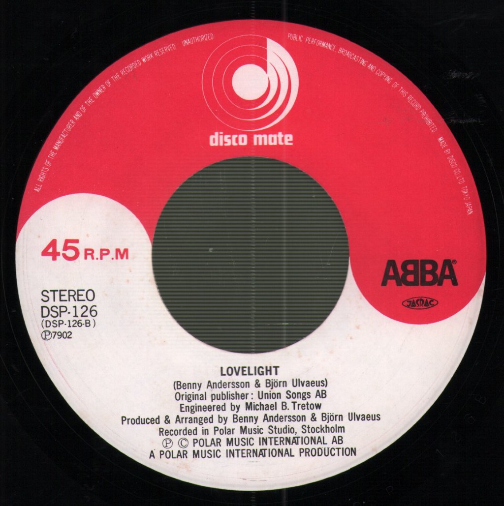 ABBA - Chiquitita c/w Lovelight - 7 Inch