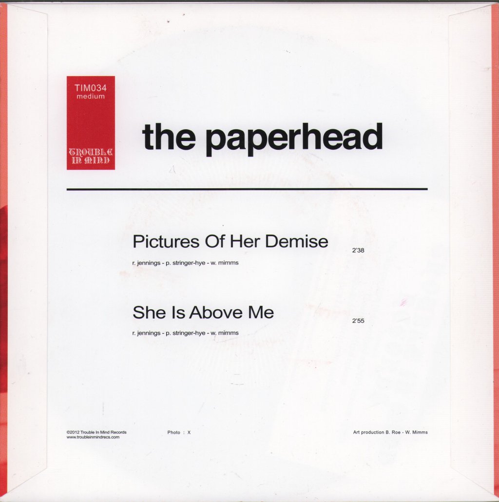 Paperhead - Pictures Of Her Demise - 7 Inch