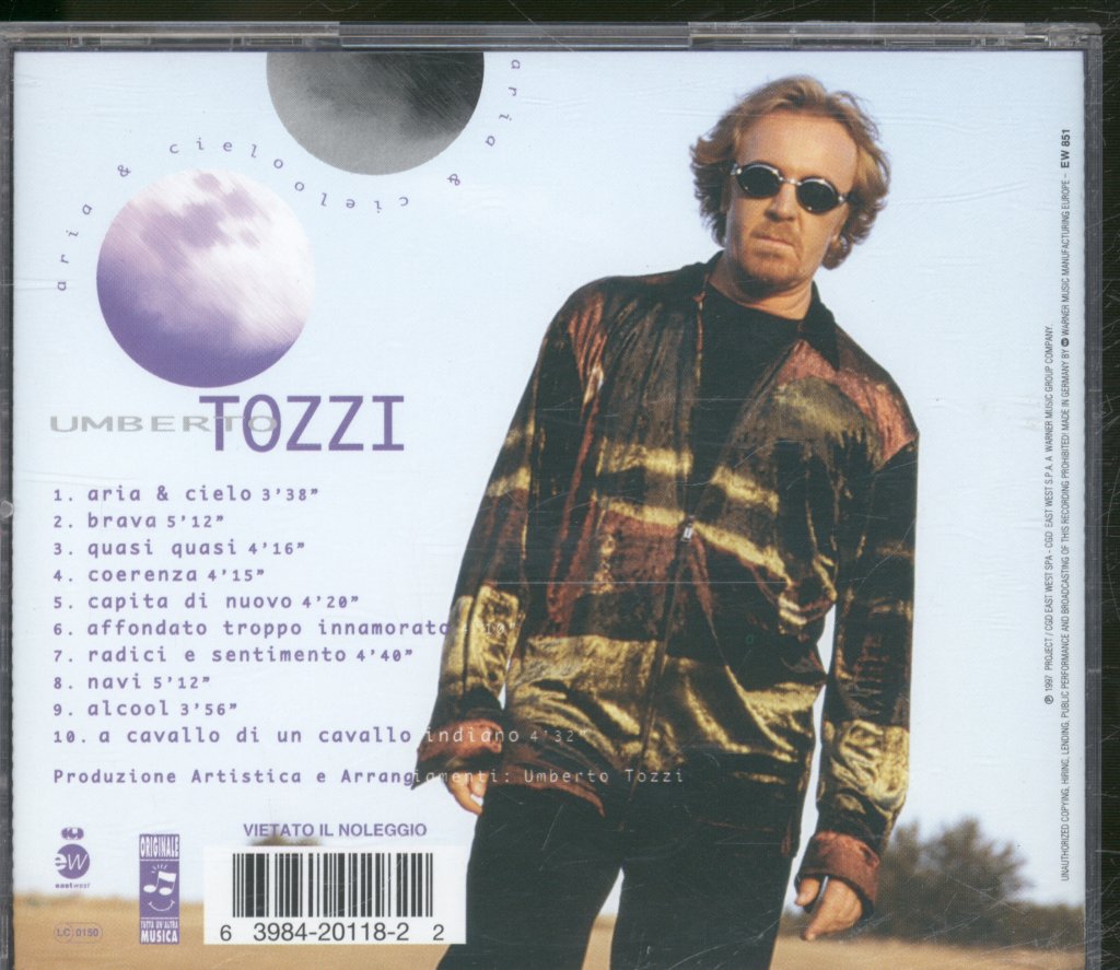 Umberto Tozzi - Aria & Cielo - Cd