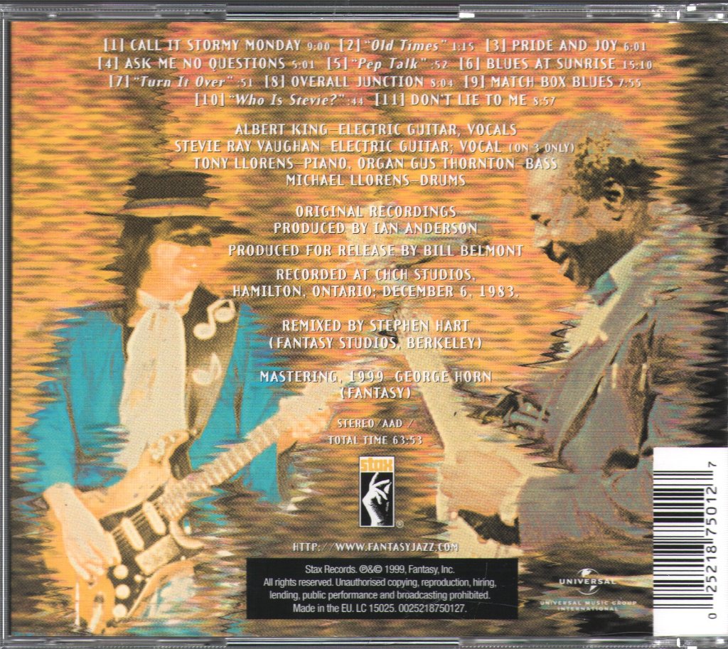 Albert King With Stevie Ray Vaughan - In Session - Cd