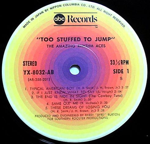 Amazing Rhythm Aces - Too Stuffed To Jump - Lp