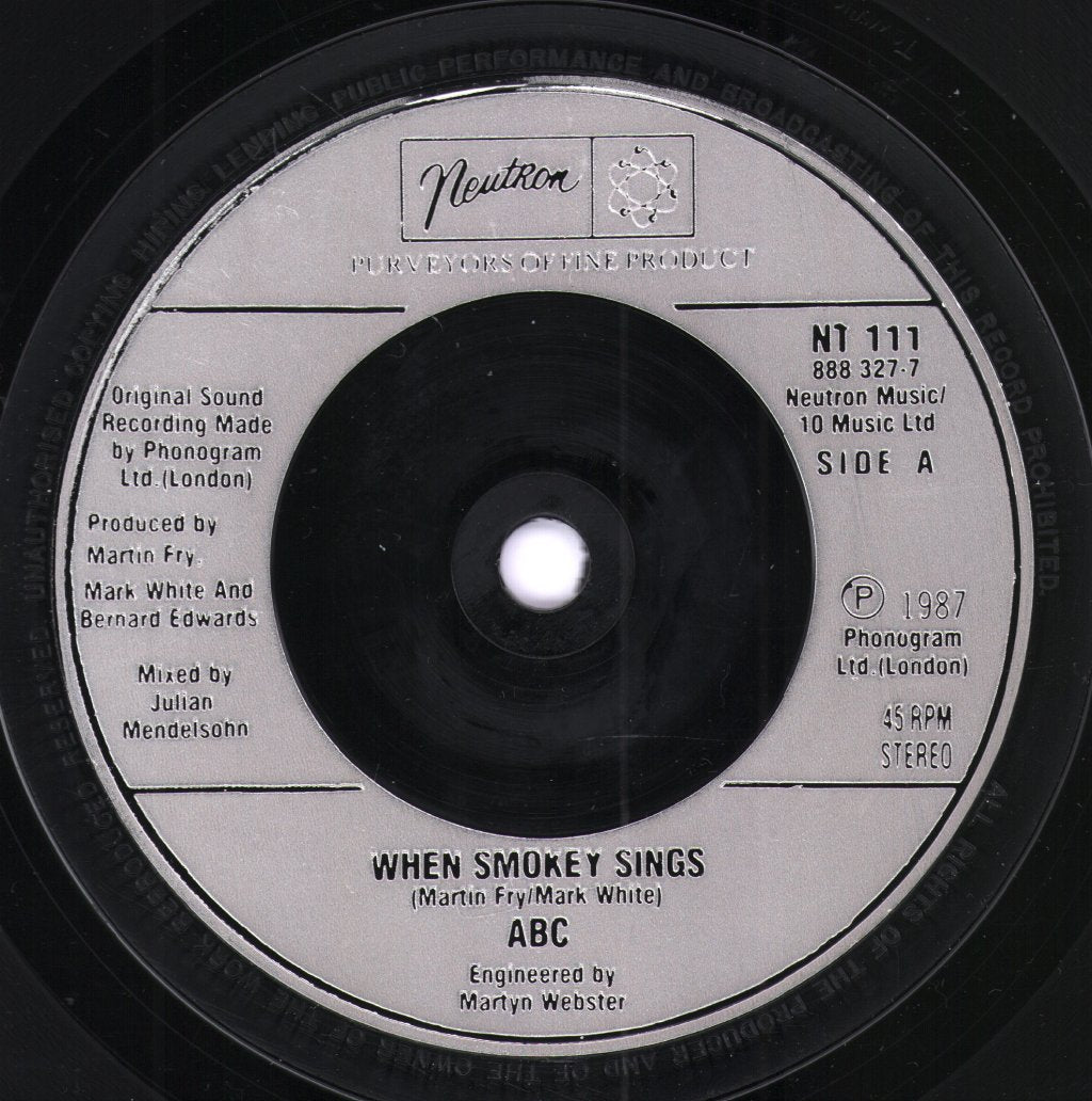 ABC - When Smokey Sings - 7 Inch