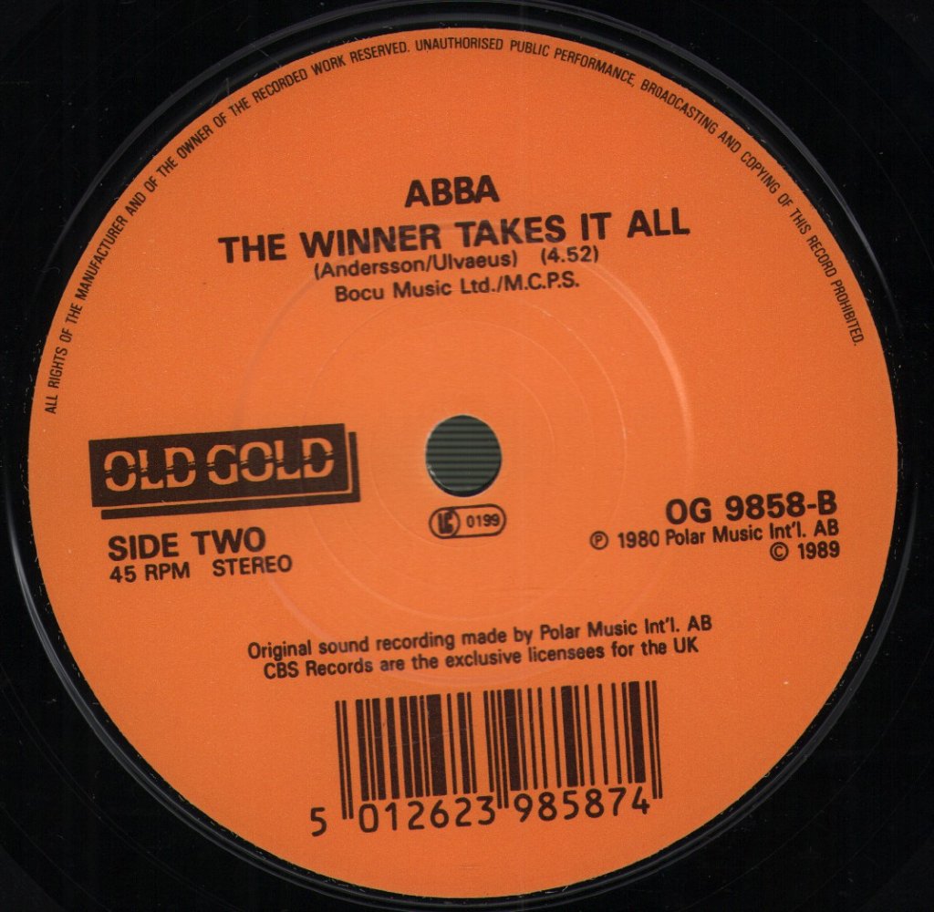 ABBA - Knowing Me, Knowing You / The Winner Takes It All - 7 Inch