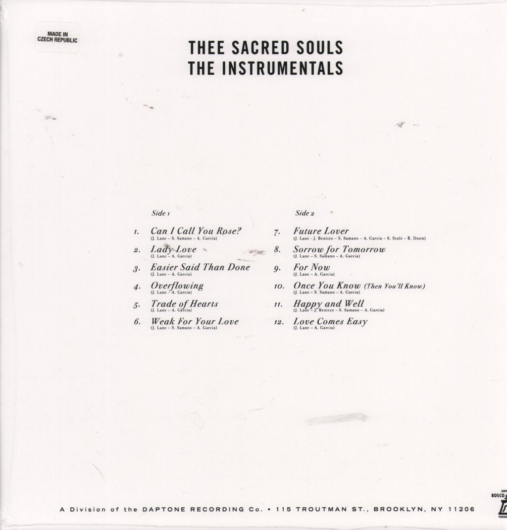 Thee Sacred Souls - Instrumentals - Lp