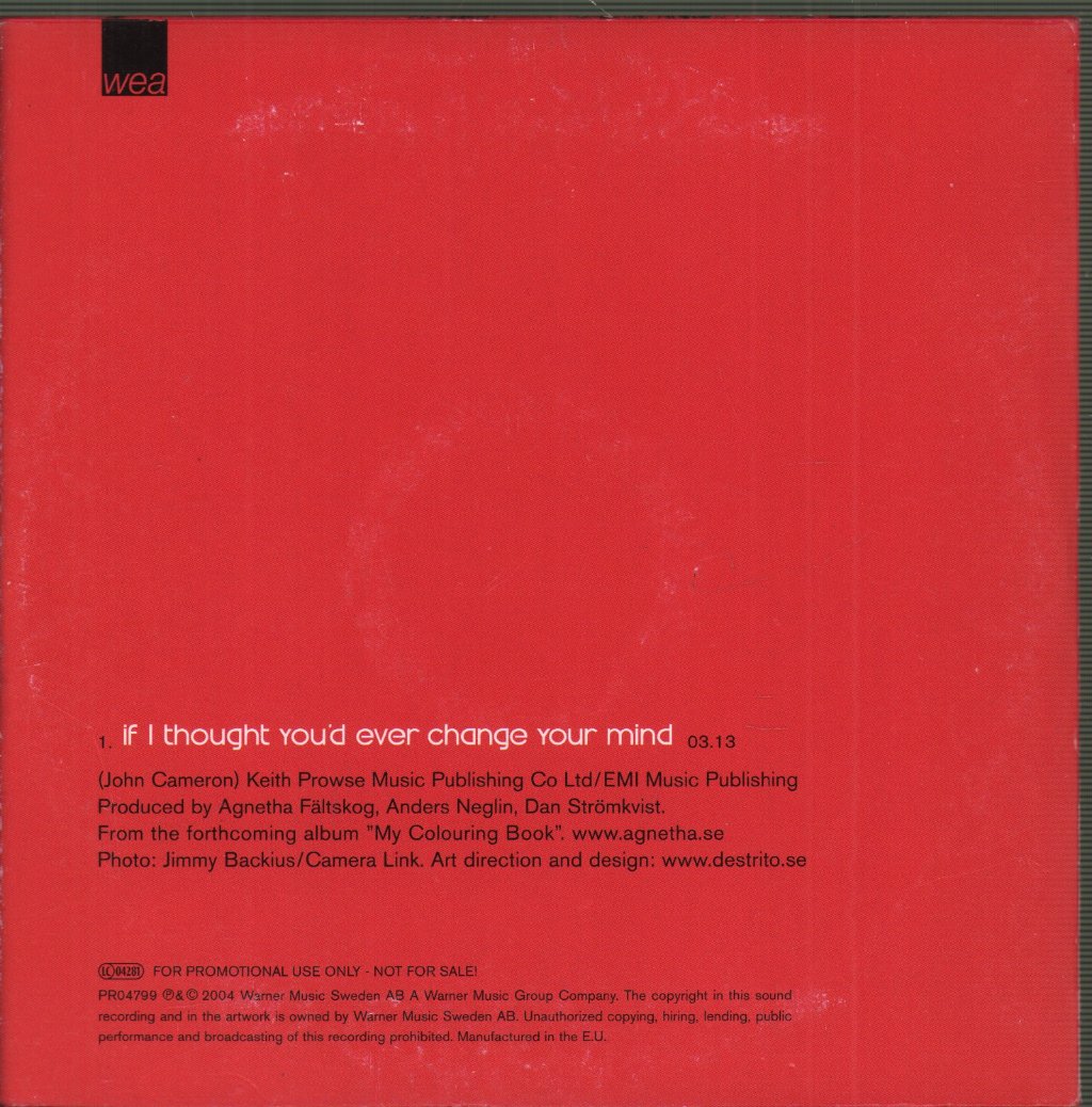 Agnetha Fältskog - If I Thought You'd Ever Change Your Mind - Cd