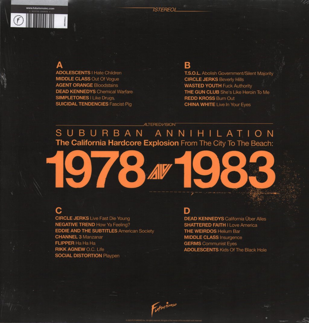 Various Artists - Suburban Annihalation - Double Lp